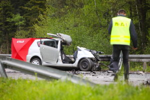 08.05.2025. Niestachów. Wypadek / Fot. Wiktor Taszłow - Radio Kielce