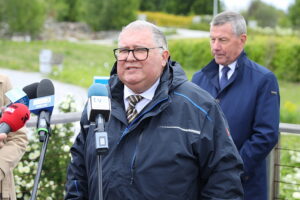 09.05.2025. Kielce. Konferencja nt. rozwoju miejskiej sieci kanalizacyjnej / Fot. Wiktor Taszłow - Radio Kielce