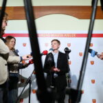 12.05.2025. Kielce. Konferencja prasowa Agaty Wojdy / Fot. Wiktor Taszłow - Radio Kielce