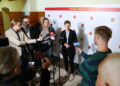 12.05.2025. Kielce. Konferencja prasowa Agaty Wojdy / Fot. Wiktor Taszłow - Radio Kielce