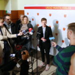 12.05.2025. Kielce. Konferencja prasowa Agaty Wojdy / Fot. Wiktor Taszłow - Radio Kielce