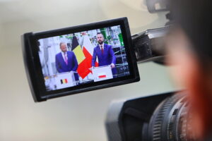 12.05.2025. Skarżysko-Kamienna. Podpisanie listu intencyjnego w sprawie zakupu przez Belgię zestawów rakietowych Piorun / Fot. Wiktor Taszłow - Radio Kielce