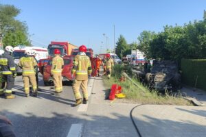 28.05.2025. Morawica. Wypadek / Fot. Daniel Czwartosz - Radio Kielce