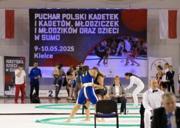 10.05.2025. Kielce. Zawody Pucharu Polski Kadetek i Kadetów, Młodziczek i Młodzików oraz Dzieci w Sumo / Fot. Adrian Dróżdż