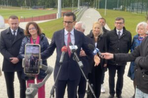 09.05.2025. Starachowice. Wizyta Mateusza Morawieckiego / Fot. Anna Głąb - Radio Kielce
