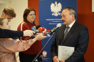 29.05.2025. Kielce. Urząd Wojewódzki. konferencja wojewody ws. programu MSWiA "Razem bezpieczniej"/ Fot. Magdalena Wróblewska Radio Kielce