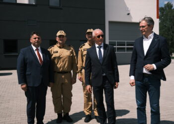28,05,2025. Końskie. OSP w Końskich - 130 milionów złotych dla Świętokrzyskiego na ochronę ludności i schrony/ Fot. Magdalena Galas-Klusek - Radio Kielce