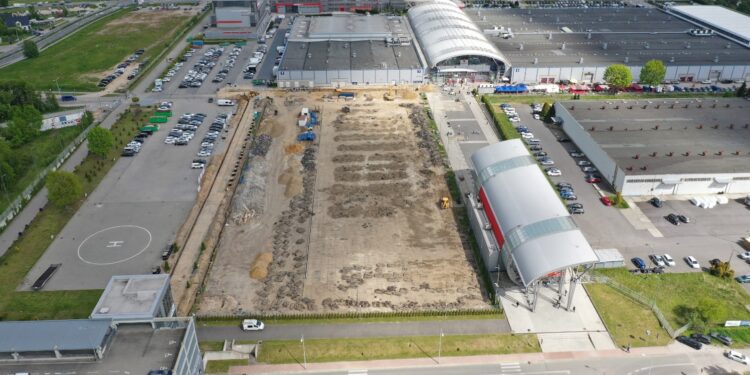 21.05.2025. Kielce. Targi Kielce. Budowa nowej hali wystawienniczej / Fot. Jarosław Kubalski – Radio Kielce
