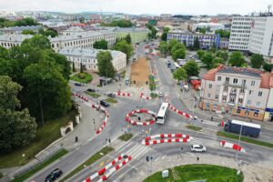 22.05.2025. Kielce. Skrzyżowanie ulic: Seminaryjskiej, Jana Pawła II i Ogrodowej / Fot. Jarosław Kubalski - Radio Kielce