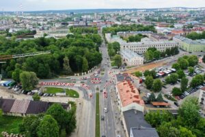 22.05.2025. Kielce. Skrzyżowanie ulic: Seminaryjskiej, Jana Pawła II i Ogrodowej / Fot. Jarosław Kubalski - Radio Kielce