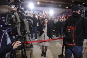 18.05.2025. Sandomierz. Wieczór wyborczy Rafała Trzaskowskiego / Fot. Jarosław Kubalski - Radio Kielce