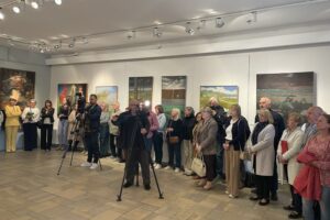 „Renesans Man z Opatowa” - nowa wystawa w galerii BWA Sandomierz - Radio Kielce 09.05.2025. Sandomierz. Wystawa prac Stanisława Kwiatkowskiego / Fot. Grażyna Szlęzak - Radio Kielce