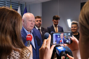 7.05.2025. Kielce. Świętokrzyski Urząd Wojewódzki. Konferencja prasowa / Fot. Adrian Dróżdż - Radio Kielce