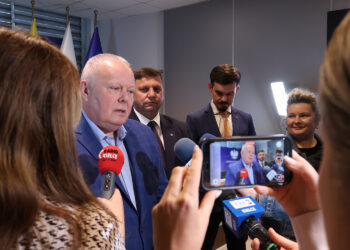 7.05.2025. Kielce. Świętokrzyski Urząd Wojewódzki. Konferencja prasowa / Fot. Adrian Dróżdż - Radio Kielce