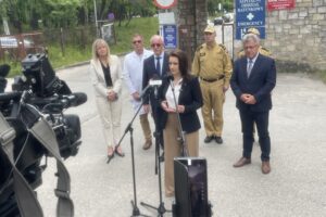 28.05.2025. Skarżysko-Kamienna. Konferencja ws. przystosowania podziemnej części szpitala do potrzeb opieki medycznej / Fot. Anna Głąb - Radio Kielce