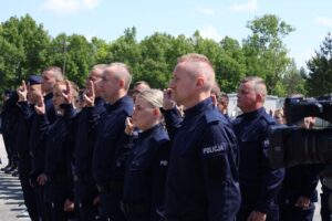 21.05.2025. Kielce. Uroczystość ślubowania nowo przyjętych policjantów / Fot. Adrian Dróżdż
