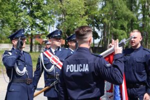 21.05.2025. Kielce. Uroczystość ślubowania nowo przyjętych policjantów / Fot. Adrian Dróżdż