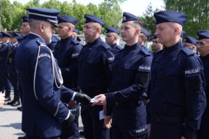 21.05.2025. Kielce. Uroczystość ślubowania nowo przyjętych policjantów / Fot. Adrian Dróżdż
