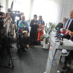 05.05.2025. Kielce. Urząd Marszałkowski Województwa Świętokrzyskiego. Briefing prasowy dot. sprawy konkursu na dyrektora Teatru im. Stefana Żeromskiego w Kielcach / Fot. Jarosław Kubalski - Radio Kielce