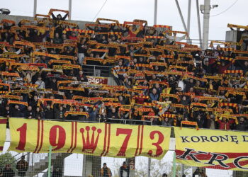 05.05.2025  Kielce. 31. kolejka piłkarskiej Ekstraklasy. Mecz GKS Katowice – Korona Kielce. Kibice / Fot. Jarosław Kubalski - Radio Kielce