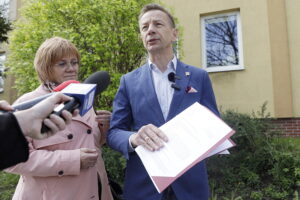 06.05.2025. Kielce. Konferencja posła Rafała Kasprzyka / Fot. Jarosław Kubalski - Radio Kielce