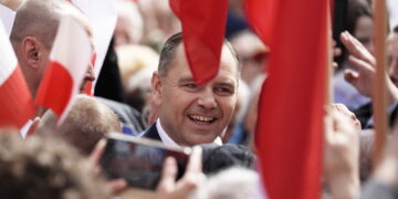 11.05.2025 Kielce. Spotkanie z kandydatem na prezydenta RP Karolem Nawrockim / Fot. Jarosław Kubalski - Radio Kielce