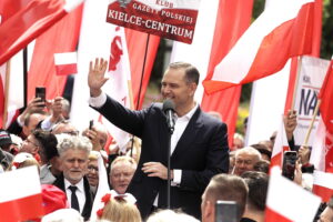 Karol Nawrocki w Kielcach: nie będę lokajem, ani kamerdynerem spraw niemieckich - Radio Kielce