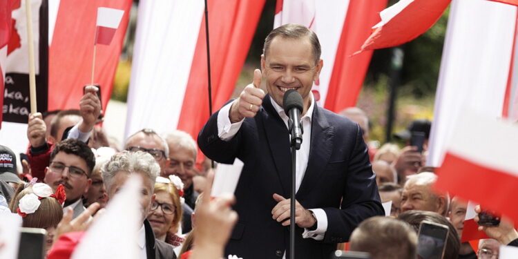 Karol Nawrocki w Kielcach: nie będę lokajem ani kamerdynerem spraw niemieckich