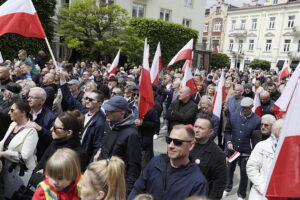 Karol Nawrocki w Kielcach: nie będę lokajem, ani kamerdynerem spraw niemieckich - Radio Kielce