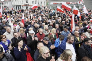 Karol Nawrocki w Kielcach: nie będę lokajem, ani kamerdynerem spraw niemieckich - Radio Kielce