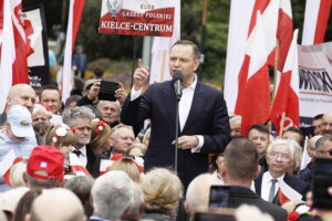 Karol Nawrocki w Kielcach: nie będę lokajem, ani kamerdynerem spraw niemieckich - Radio Kielce