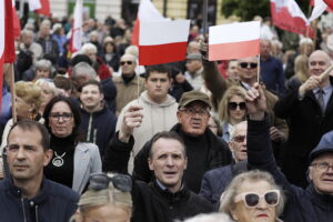 Karol Nawrocki w Kielcach: nie będę lokajem, ani kamerdynerem spraw niemieckich - Radio Kielce
