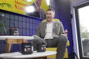 Audycja „Dzień Dobry, to Ja! Rozmowy inne niż wszystkie w Radiu Kielce” . Gościem audycji jest piłkarz ręczny, prezes Związku Piłki Ręcznej w Polsce Sławomir Szmal / Fot. Jarosław Kubalski - Radio Kielce