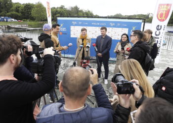 19.05.2025. Kielce. Konferencja zapowiadająca Puchar Europy w Triathlonie / Fot. Jarosław Kubalski - Radio Kielce