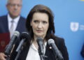 28.05.2025. Kielce. Konferencja prasowa w sprawie pilotażowego programu Ministerstwa Sprawiedliwości dotyczącego edukacji prawnej seniorów. Na zdjęciu: Marzena Okła-Drewnowicz - minister ds. polityki senioralnej / Fot. Jarosław Kubalski - Radio Kielce