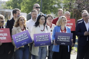 30.05.2025 Kielce. Konferencja prasowa z udziałem przedstawicieli Koalicji Obywatelskiej Polskiego Stronnictwa Ludowego, Polski 2050 i Lewicy./ Fot. Jarosław Kubalski - Radio Kielce