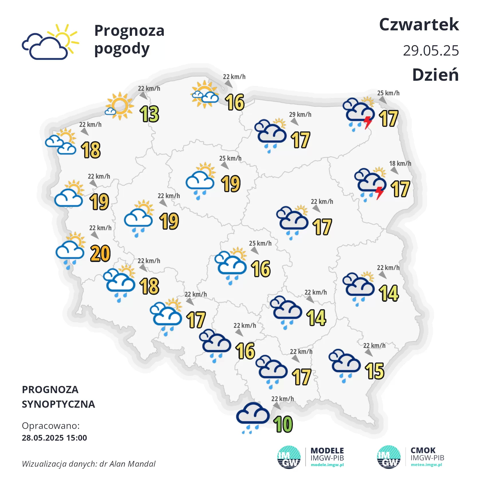Ostrzeżenie! Czeka nas silny deszcz z burzami