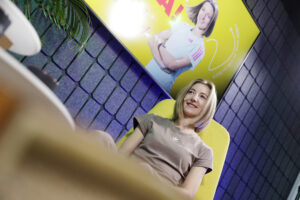 Audycja „Dzień Dobry, to Ja! Rozmowy inne niż wszystkie w Radiu Kielce”. Na zdjęciu: Sabina Jarząbek – lekkoatletka / Fot. Jarosław Kubalski - Radio Kielce