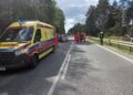 8.05.2025. Wypadek w Niestachowie / źródło: KMP Kielce