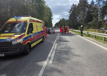 8.05.2025. Wypadek w Niestachowie / źródło: KMP Kielce