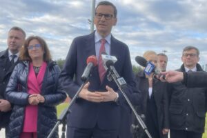 09.05.2025. Starachowice. Wizyta Mateusza Morawieckiego / Fot. Anna Głąb - Radio Kielce