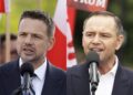 Na zdjęciu (od lewej): Rafał Trzaskowski, Karol Nawrocki / Fot. Radio Kielce