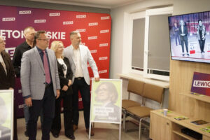18.05.2025 Wybory prezydenckie 2025. Sztab Nowej Lewicy. / Fot. Aleksandra Kwaśniewska - Radio Kielce