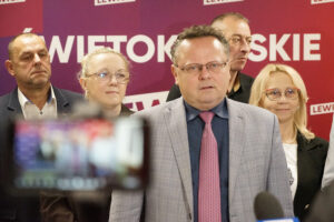 18.05.2025 Wybory prezydenckie 2025. Sztab Nowej Lewicy. / Fot. Aleksandra Kwaśniewska - Radio Kielce