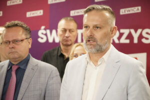 18.05.2025 Wybory prezydenckie 2025. Sztab Nowej Lewicy. / Fot. Aleksandra Kwaśniewska - Radio Kielce