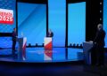 23.05.2025. Warszawa. Debata prezydencka / Fot. PAP/Paweł Supernak