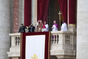 08.05.2025. Watykan. Na zdjęciu: papież Leon XIV / Fot. EPA/PAP - Vatican Media