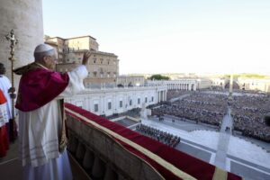 08.05.2025. Watykan. Na zdjęciu: papież Leon XIV / Fot. EPA/PAP - Vatican Media
