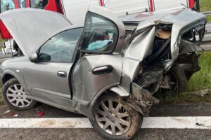 07.06.2025. Łączna. Wypadek / źródło: straż pożarna