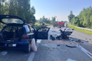 14.06.2025. Wola Jachowa. Wypadek / źródło: straż pożarna